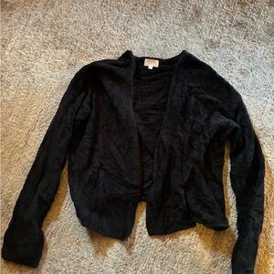 Love By Design Black Fuzzy Cardigan